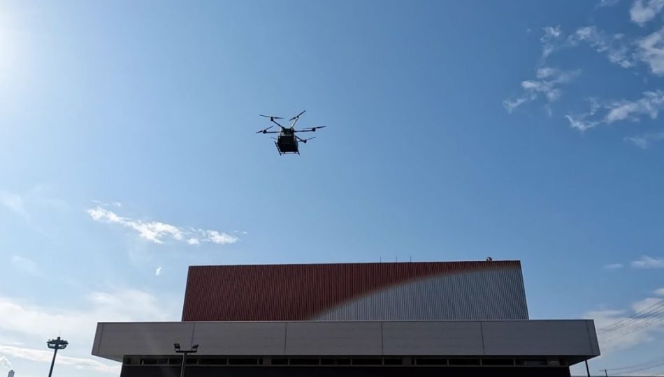 “大阪万博”を見据え重量物運搬ドローンの飛行実証を本格化、アクティオ×竹中工務店：ドローン - BUILT
