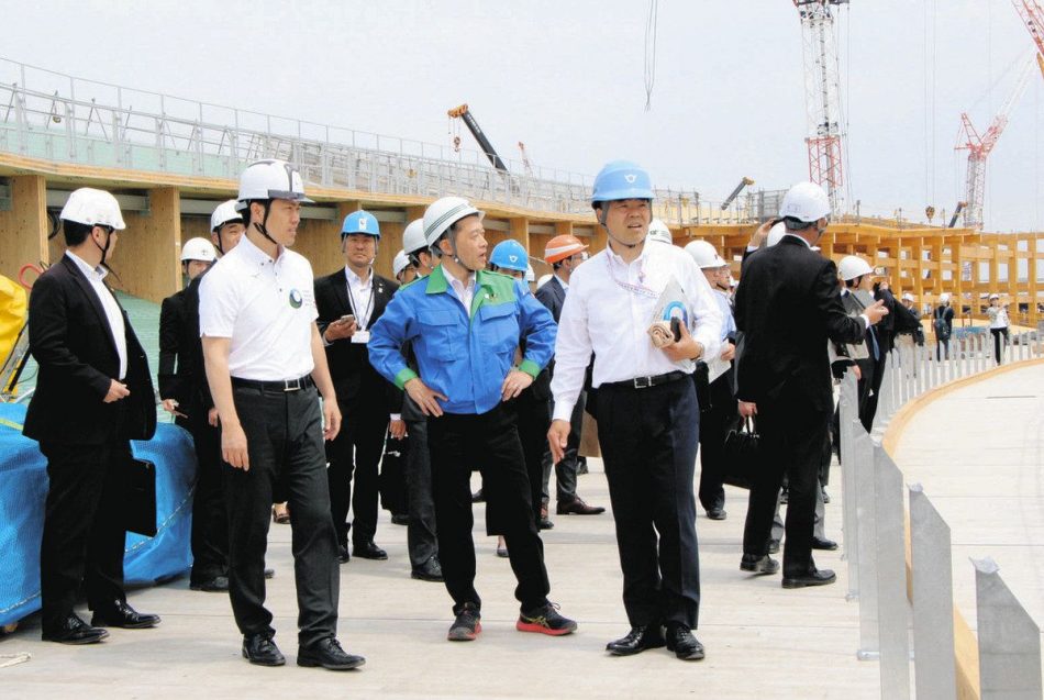 関西パビリオンの進み具合確認　大阪万博建設現場を知事が視察：中日新聞Web