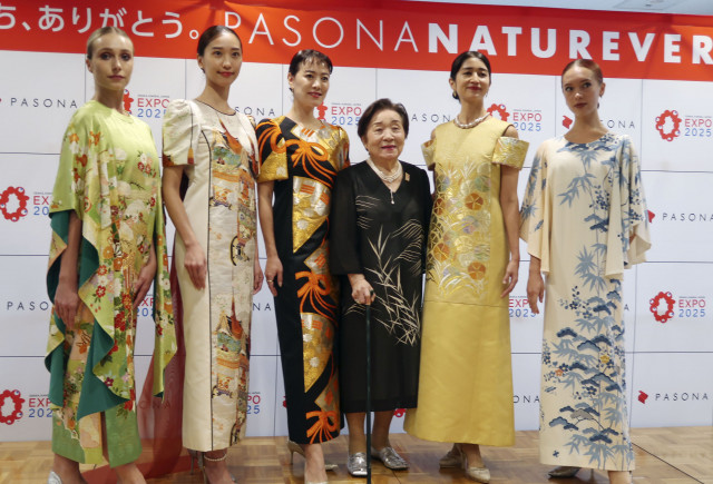 西陣織ドレスでVIP接客　パソナ、万博パビリオン(共同通信) - goo ニュース