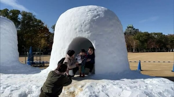 大阪・関西万博をＰＲ “横手のかまくら”登場　秋田｜FNNプライムオンライン