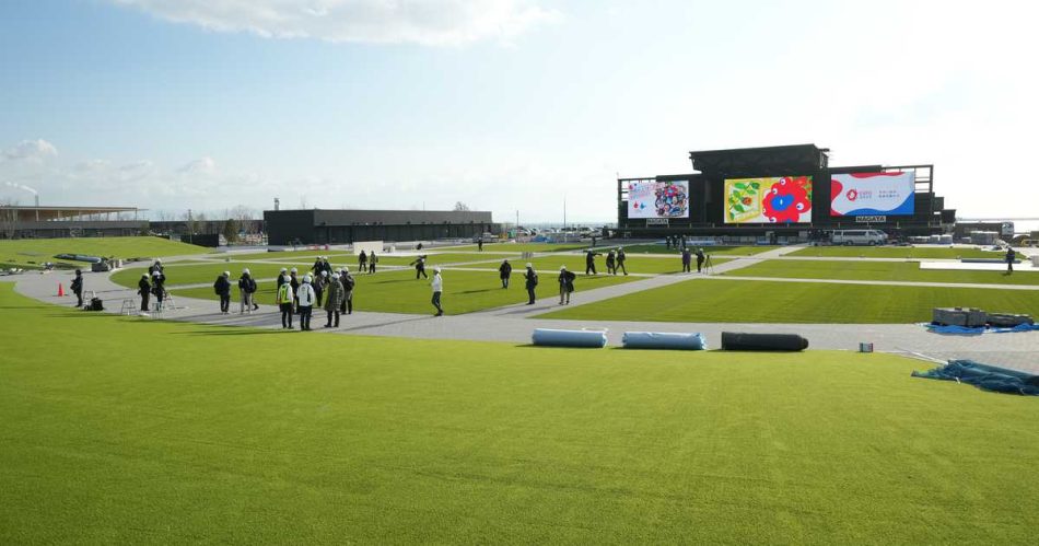 大阪・関西万博イベント会場公開　屋外アリーナ、円形劇場 - サンスポ