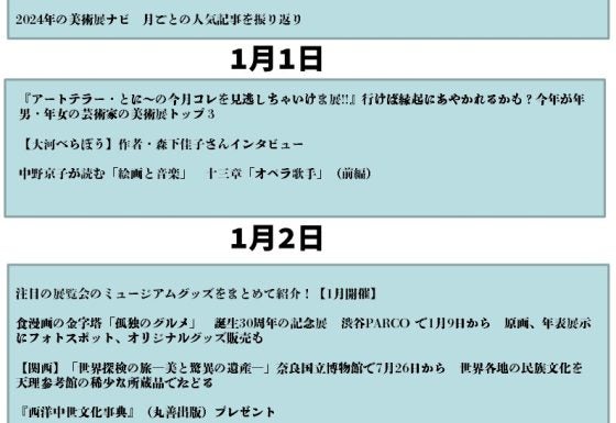 美術展ナビは年末年始も楽しいアートの情報を毎日発信します – 美術展ナビ