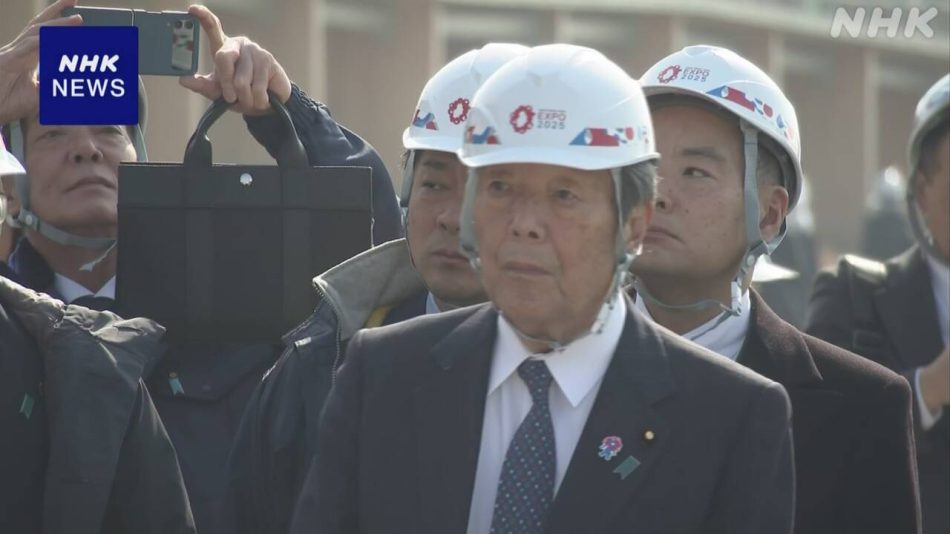 自民 森山幹事長 大阪・関西万博会場を視察 “成功へ後押し” | NHK | 大阪・関西万博
