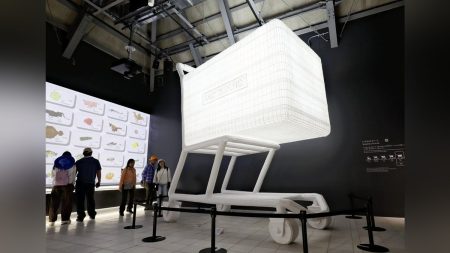 大阪万博:万博に現れた巨大「いのちのカート」、その正体とは？…制作者「食について思い巡らせて」 : 読売新聞
