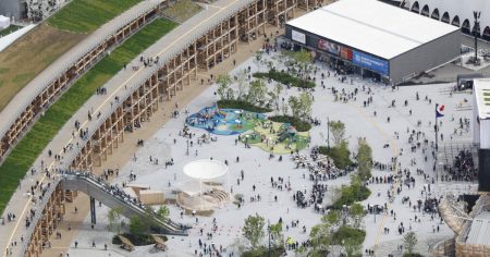 大阪・関西万博　GW最終日の様子を空から ［写真特集1/12］ | 毎日新聞