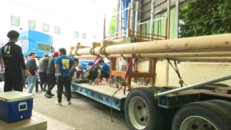 “新居浜の太鼓台”を世界にPR 大阪・関西万博に向け岸之下太鼓台が積み込み作業 愛媛・新居浜市 | 愛媛のニュース - Nスタえひめ｜あいテレビは6チャンネル