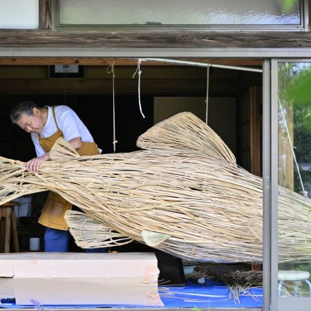 大阪・関西万博の栃木県ブースで展示へ　竹製アユのオブジェ制作が大詰め　｜県内主要,地域の話題,社会,動画｜下野新聞デジタルニュース｜下野新聞デジタル