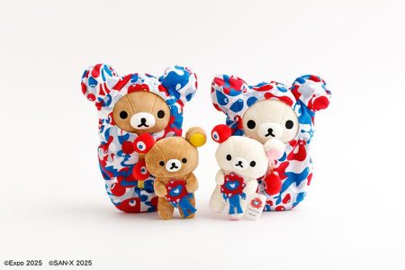 リラックマ×ミャクミャク、限定ぬいぐるみが万博会場内ストアで発売。全4種 - トラベル Watch