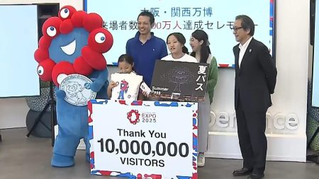 【速報】大阪・関西万博　来場者が1000万人突破　開幕78日目の達成で記念セレモニー「想定よりも早く達成」前日は19万5000人が来場し「過去最多」（MBSニュース） - Yahoo!ニュース