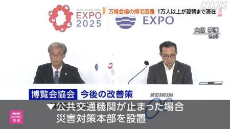 大阪・関西万博 １３日夜の帰宅困難 １万人以上が翌朝まで｜NHK 関西のニュース