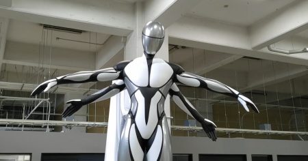 日本発、4本腕の人型ロボット登場　高さ約4m、空気で膨らむ外装を金属骨格で動かす　万博で公開へ（1/2 ページ） - ITmedia AI＋