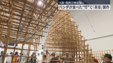 パンダが食べた“竹”で「茶室」製作　大阪・関西万博会場に到着（2025年9月12日掲載）｜日テレNEWS NNN