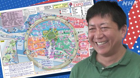 万博 地図が人気 つじさんって？パビリオン予約時間もわかる非公式マップ こみゃく誕生秘話も | NHK | 大阪・関西万博