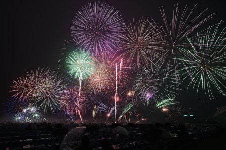 初の秋花火となった『第37回 なにわ淀川花火大会』雨に見舞われながらもフィナーレまで完走、澄んだ空に映えた豊かな色彩 | SPICE - エンタメ特化型情報メディア スパイス
