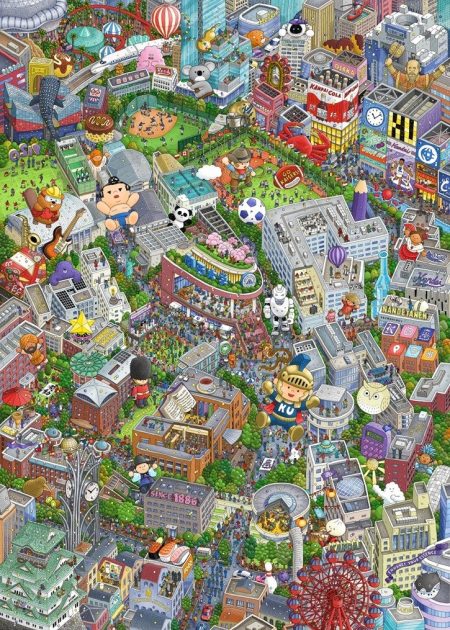 ◆いろんな人、いろんな個性、ぜんぶミックス!!◆ 世界的デザインスタジオが描いた“関大ワールド”誕生　～関西大学の国際性と多様性を凝縮した新ビジュアルを1月3日公開～ | 学校法人関西大学のプレスリリース