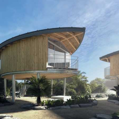 奄美大島に今春開業予定の「奄美大島1st」でデビューする新モデル・SANU CABIN ARC（サヌ キャビン アーク）を末光弘和＋末光陽子 / SUEP.が設計 - TECTURE MAG（テクチャーマガジン） | 空間デザイン・建築メディア