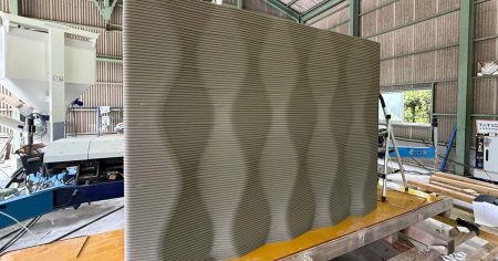 セレンディクス、万博会場に建てた3Dプリンター棟と同じ外壁材販売 | 日経クロステック（xTECH）