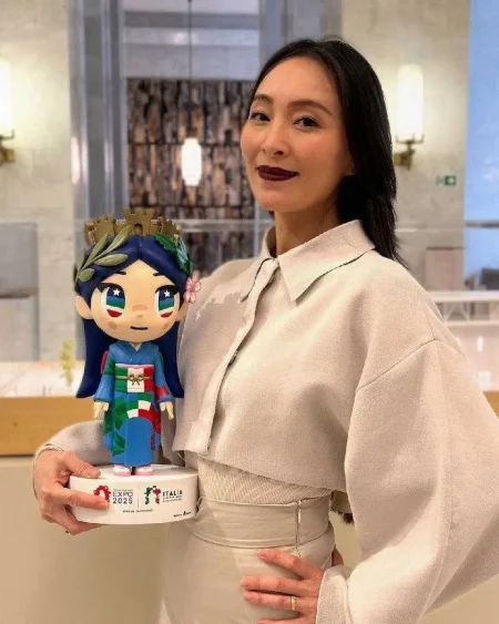 大阪・関西万博イタリア館のアンバサダー就任を報告する市川純（本人インスタグラムから） - スポニチ Sponichi Annex 芸能